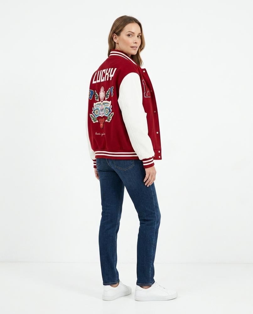 Ulla Fashion - Tiken | Applizierte Gestreifte Jacke Unisex