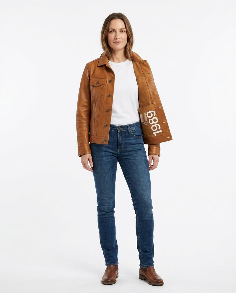 Ulla Fashion - Elzan | Gefütterte Kontrastgesteppte Leder Jacke Herren