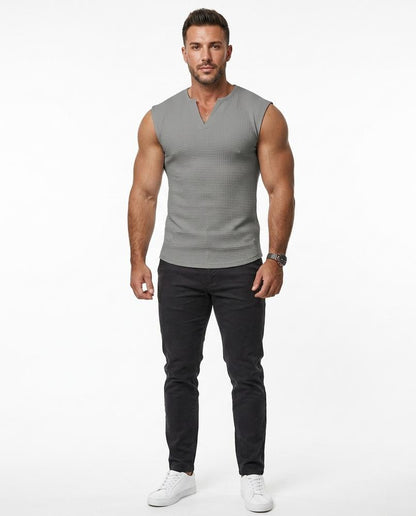 Ulla Fashion - Nilom | Strukturiert Ärmellos Shirt Herren