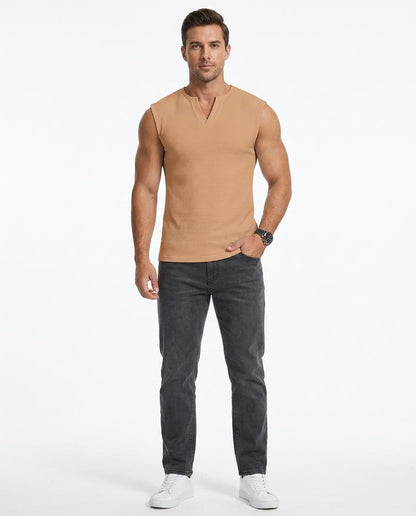 Ulla Fashion - Nilom | Strukturiert Ärmellos Shirt Herren