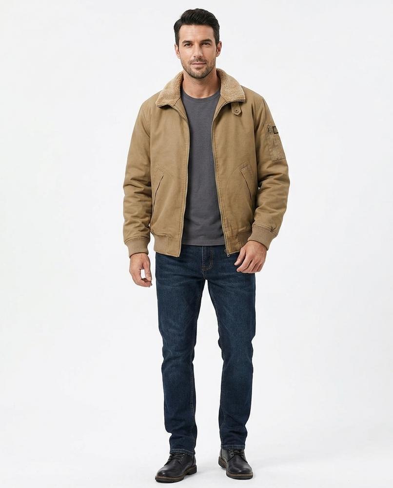 Ulla Fashion - Arsil | Gefüttert Langärmlig Jacke Herren