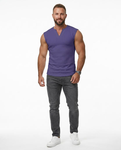 Ulla Fashion - Nilom | Strukturiert Ärmellos Shirt Herren