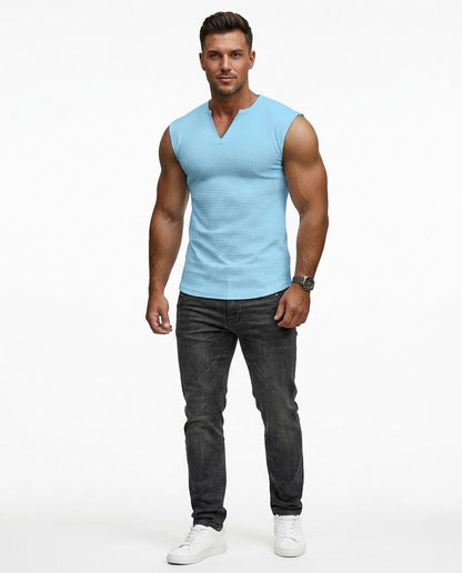 Ulla Fashion - Nilom | Strukturiert Ärmellos Shirt Herren