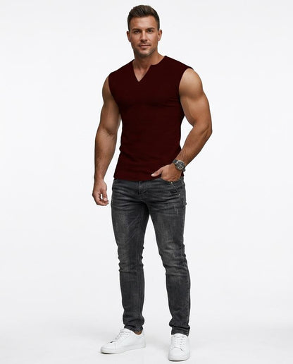 Ulla Fashion - Nilom | Strukturiert Ärmellos Shirt Herren
