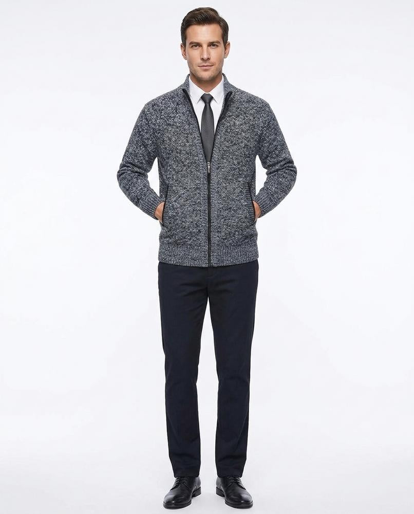 Ulla Fashion - Comar | Strukturiert Hochschließend Strickjacke Herren