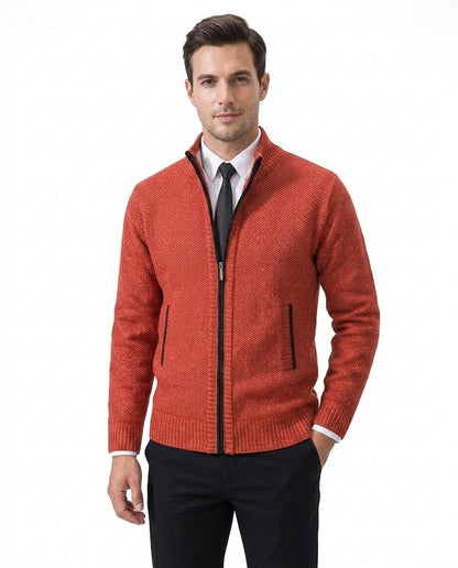 Ulla Fashion - Comar | Strukturiert Hochschließend Strickjacke Herren