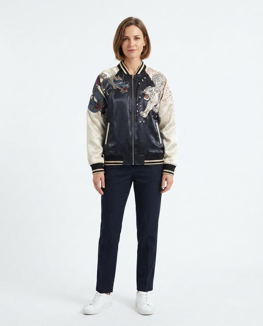 Ulla Fashion - Eahor | Bestickt Glänzend Jacke Unisex