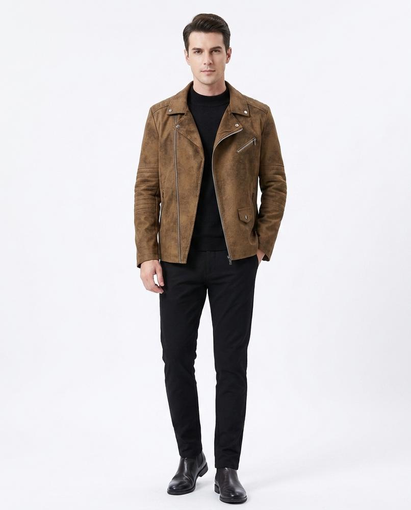 Ulla Fashion - Nezur | Asymmetrisch Aufgeraut Jacke Herren
