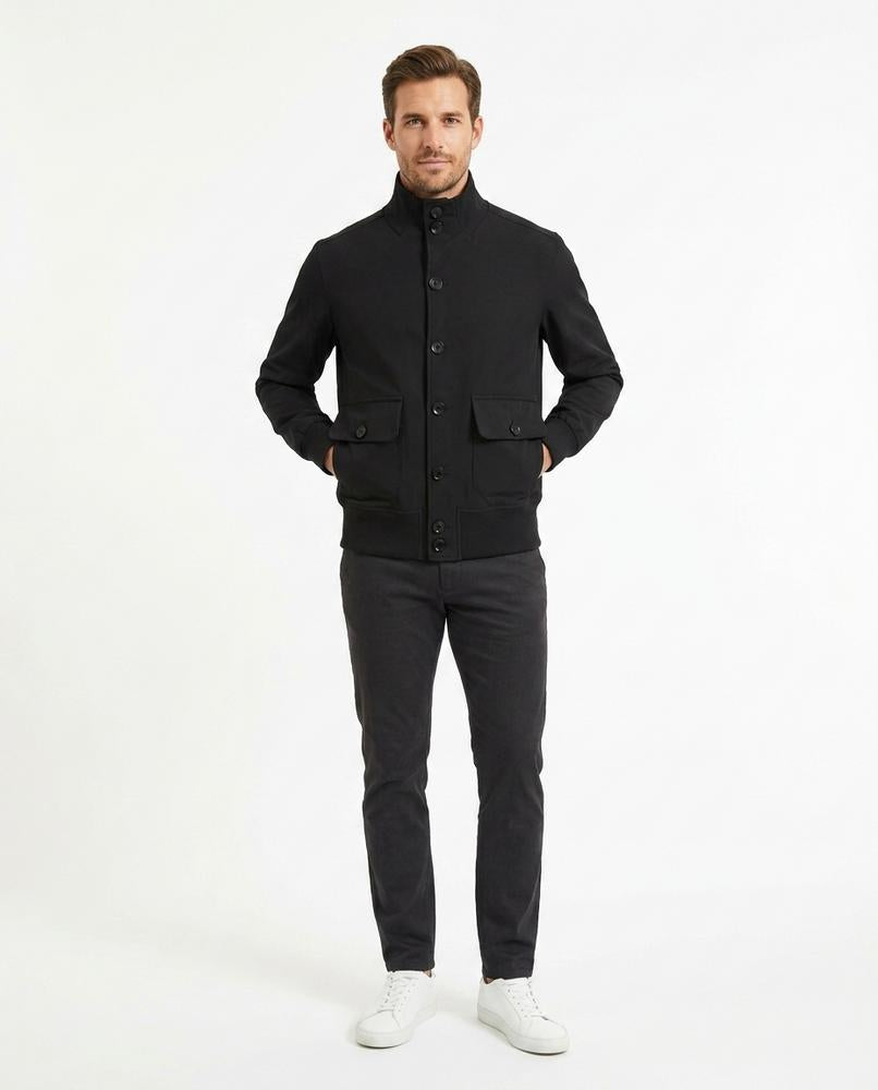 Ulla Fashion - Ribin | Geknöpft Gerippt Jacke Herren