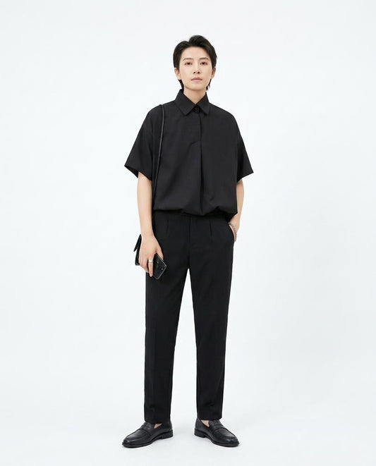 Ulla Fashion - Vepum | Kurzärmliges Locker Geschnittenes Hemd Unisex