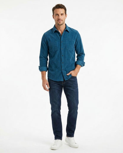 Ulla Fashion - Yolum | Langärmliges Cord Hemd Herren