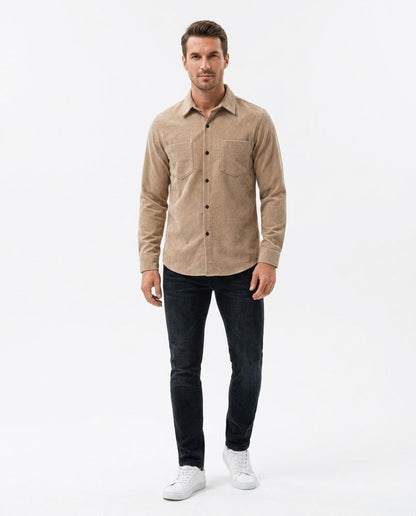 Ulla Fashion - Yolum | Langärmliges Cord Hemd Herren