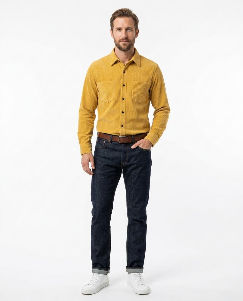 Ulla Fashion - Yolum | Langärmliges Cord Hemd Herren