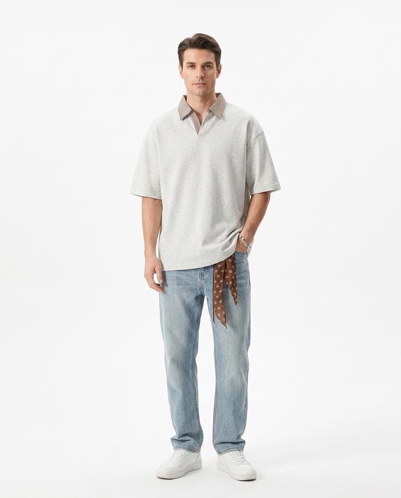 Ulla Fashion - Tesak | Locker Geschnittenes Kontrastfarbenes Shirt Herren