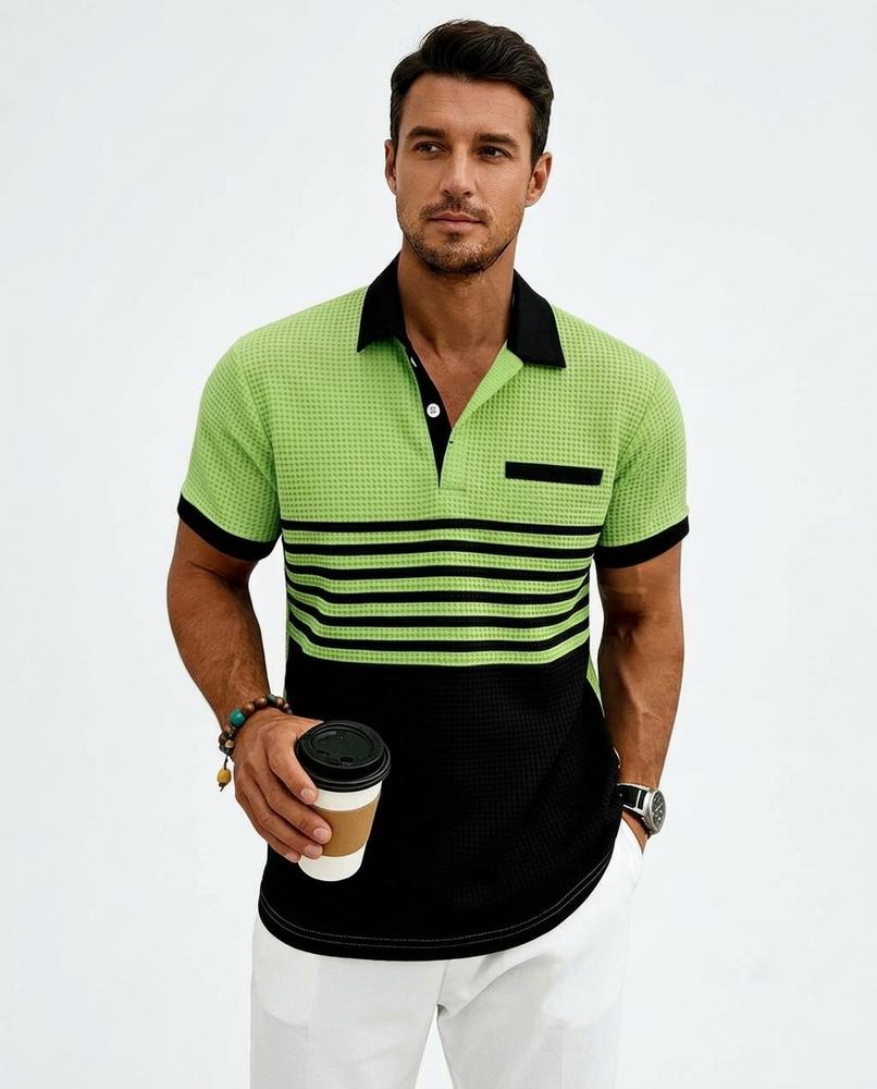 Ulla Fashion - Zimim | Strukturiertes Gestreiftes Shirt Herren