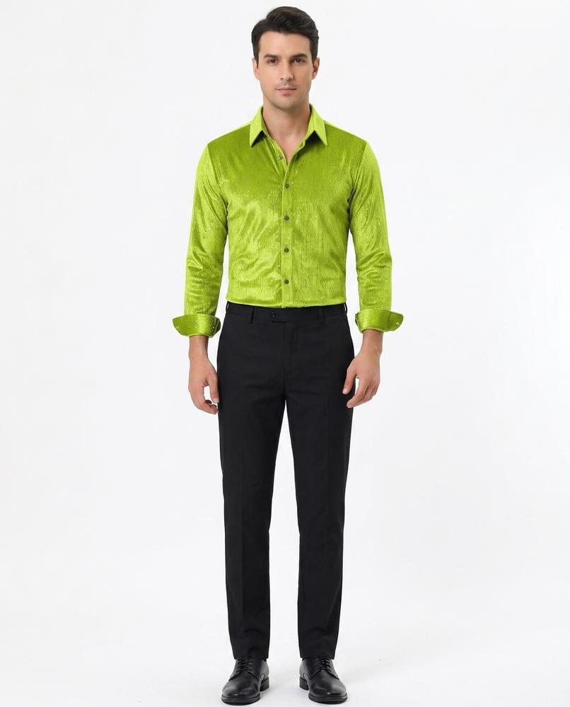 Ulla Fashion - Nituk | Glitzernd Tailliert Hemd Herren