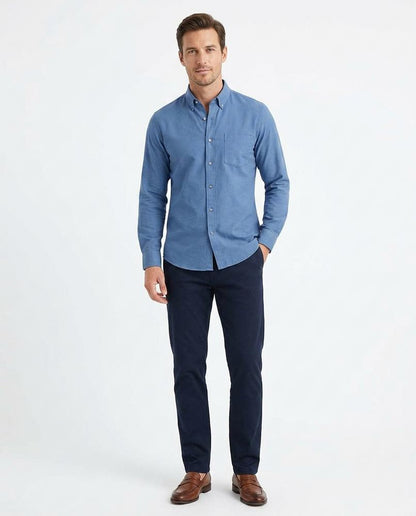 Ulla Fashion - Devuk | Langärmliges Einfarbiges Hemd Herren