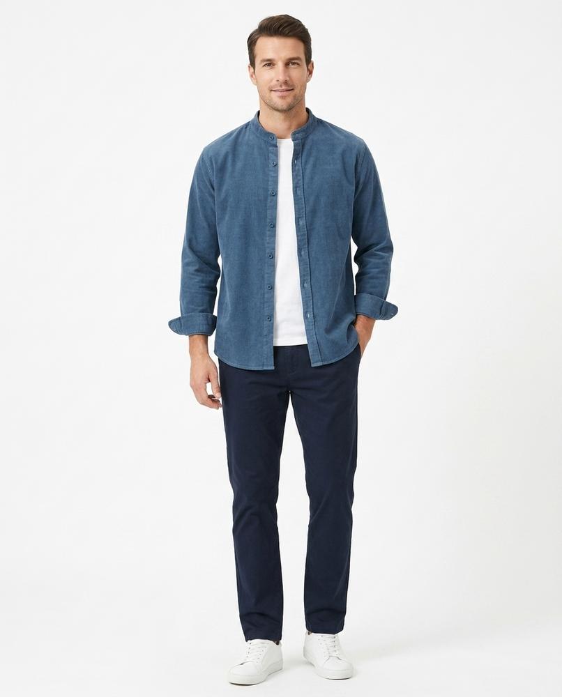 Ulla Fashion - Mepit | Stehkragen Cord Hemd Herren