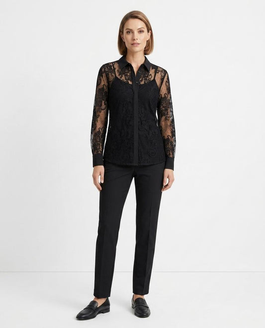 Ulla Fashion - Vasov | Transparentes Langärmliges Hemd Herren