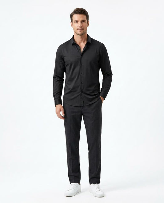 Ulla Fashion - Eelem | Elastisch Langärmlig Hemd Herren