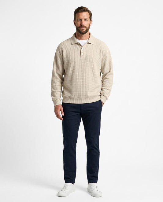 Ulla Fashion - Aegad | Strukturiert Langärmlig Pullover Herren
