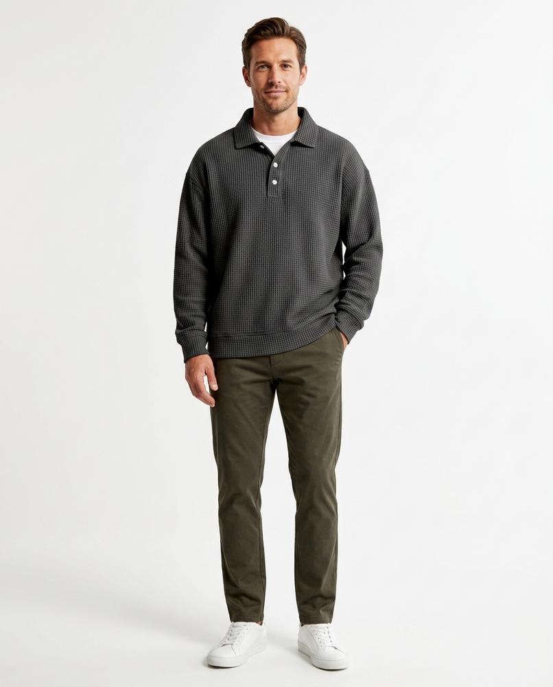Ulla Fashion - Aegad | Strukturiert Langärmlig Pullover Herren