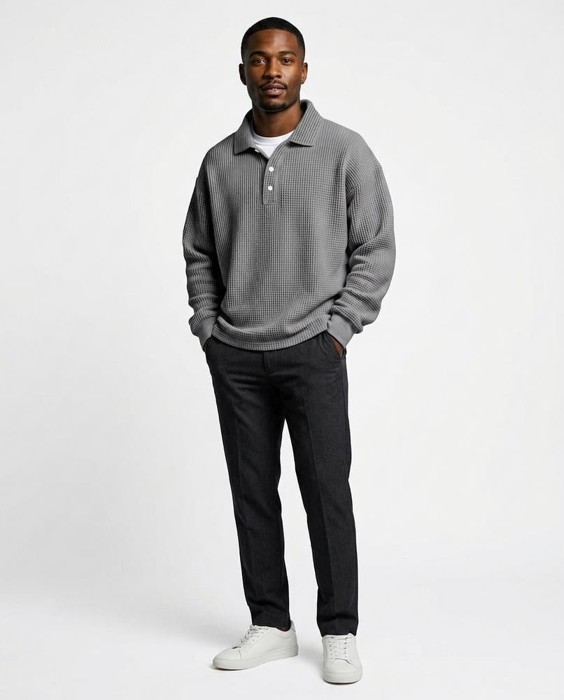 Ulla Fashion - Aegad | Strukturiert Langärmlig Pullover Herren