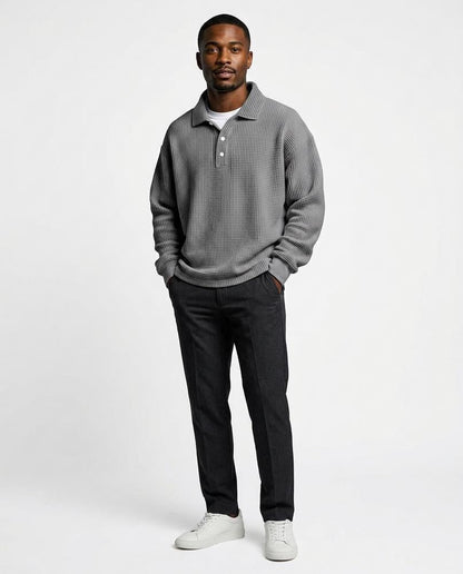 Ulla Fashion - Aegad | Strukturiert Langärmlig Pullover Herren