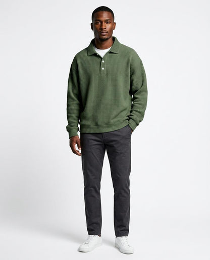Ulla Fashion - Aegad | Strukturiert Langärmlig Pullover Herren