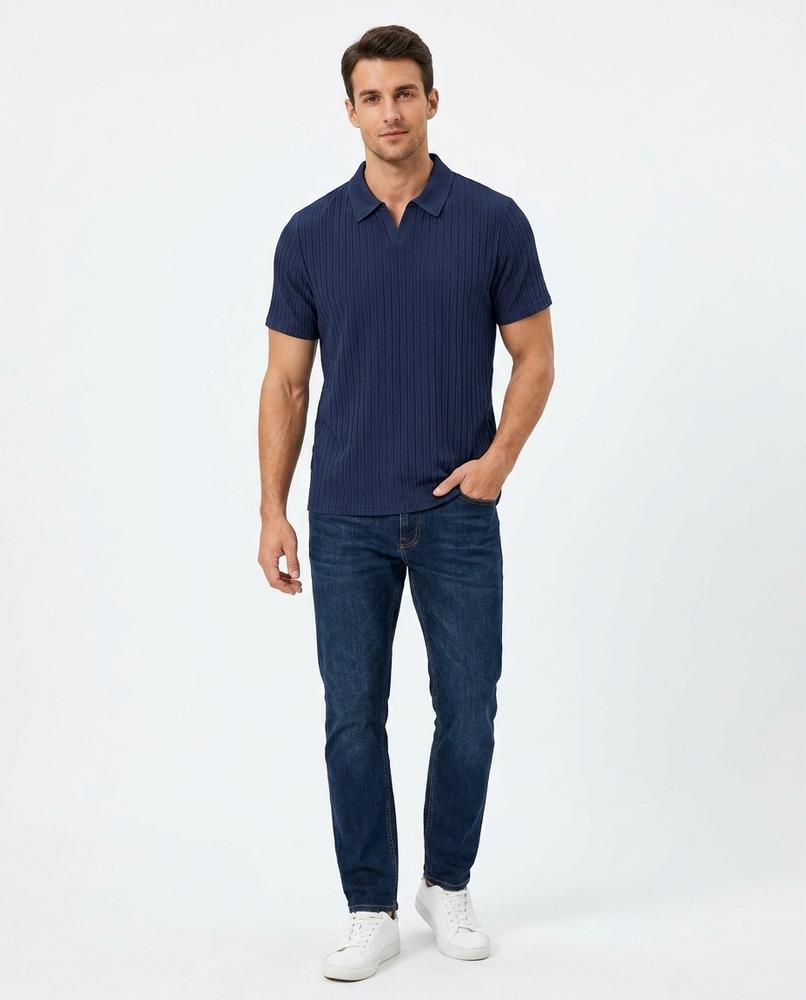 Ulla Fashion - Nases | Geripptes Kurzärmliges Shirt Herren