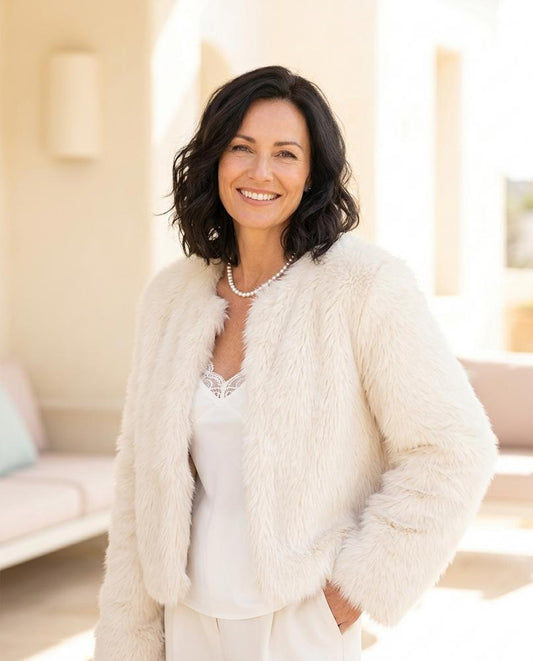 Ulla Fashion - Salen | Plüschig Langärmelig Mantel Damen